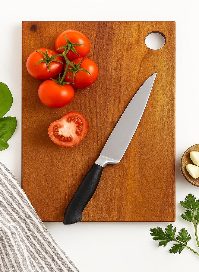 Woodkit Chopping Board Wooden for Kitchen | Vegetable Cutting Board | Chopper Board | Vegetables | Fruits | Sheesham Wood | 8"x12"x0.5" - Image 2